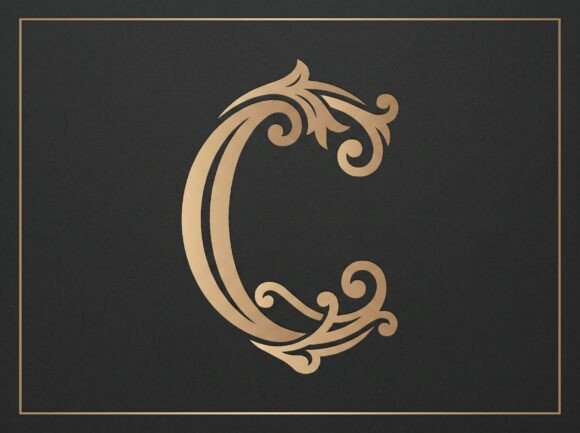 C Graceful Classic Monogram Logo