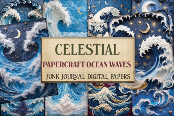 Celestial Papercraft Ocean Waves Pages