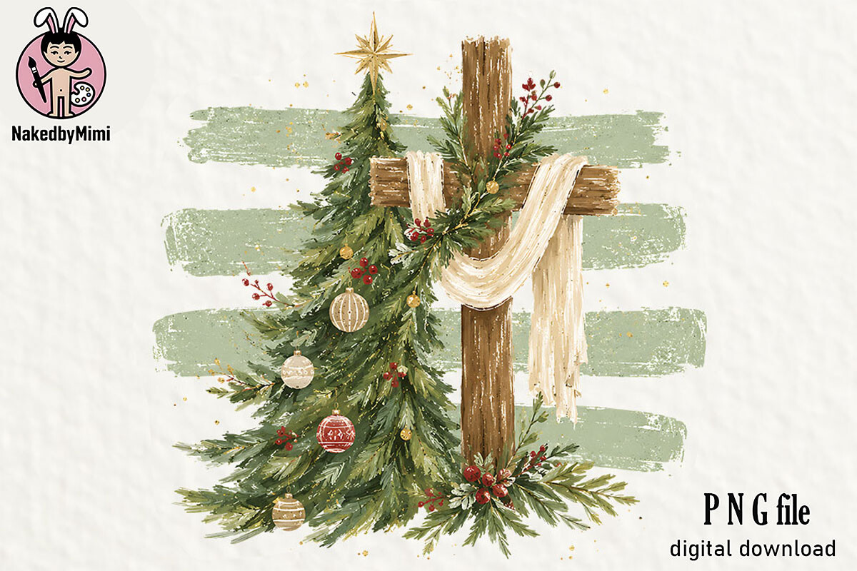 Christian Christmas Tree Sublimation