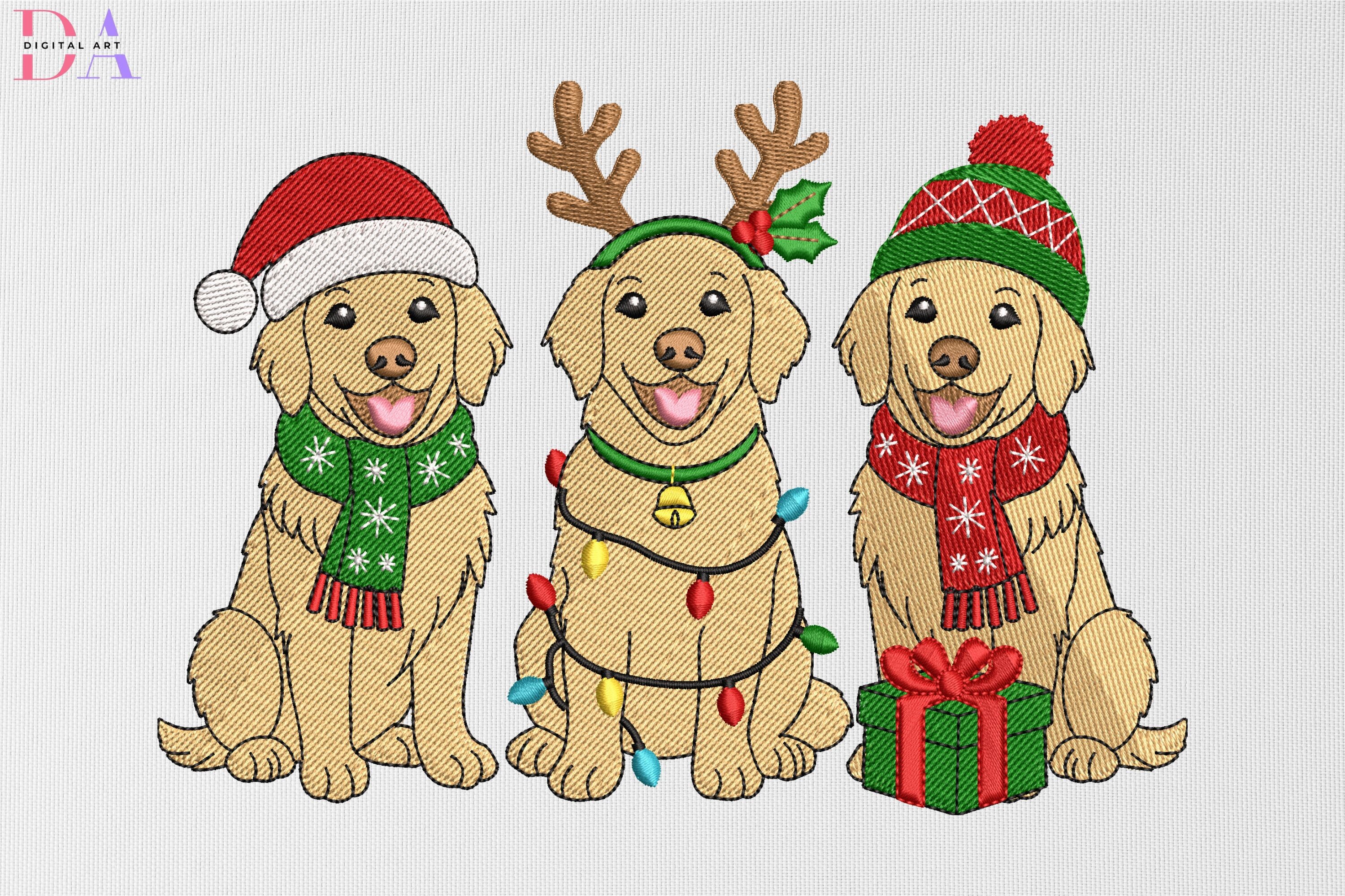 Christmas Golden Retriever
