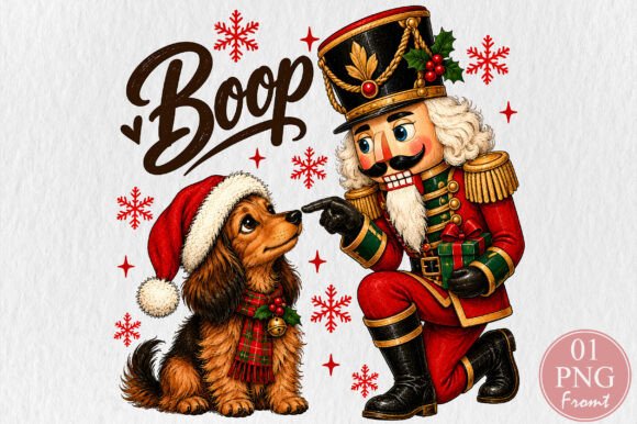 Christmas Nutcracker Boop Dog PNG