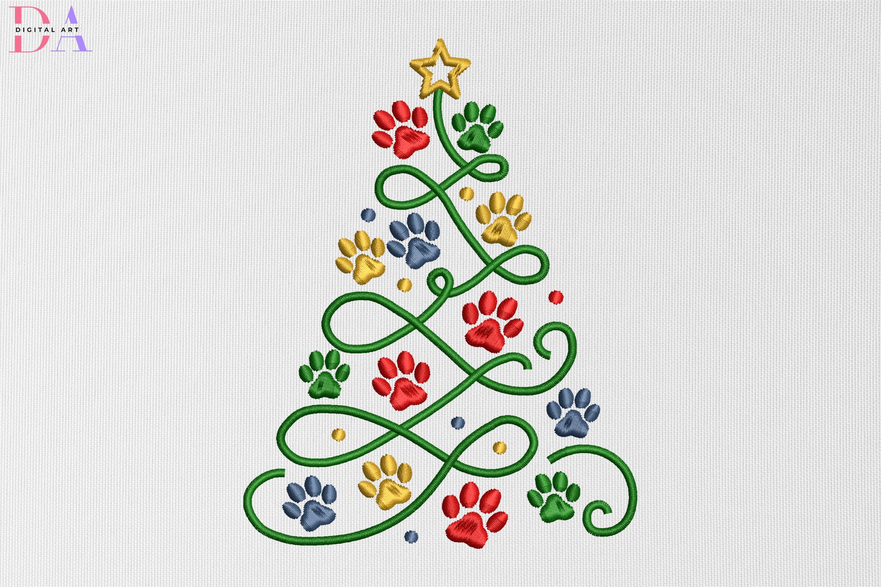 Christmas Paw Print Tree - photo 1