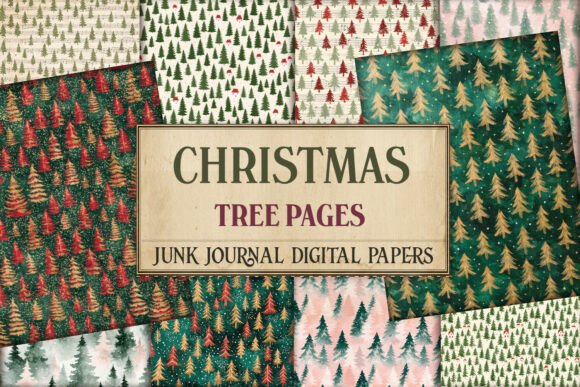 Christmas Tree Junk Journal Pages