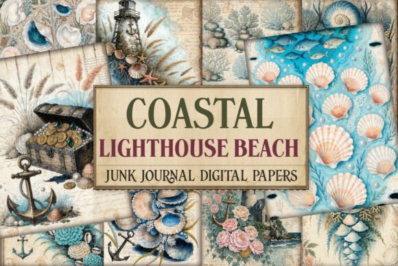 Coastal Lighthouse Beach Junk Journal