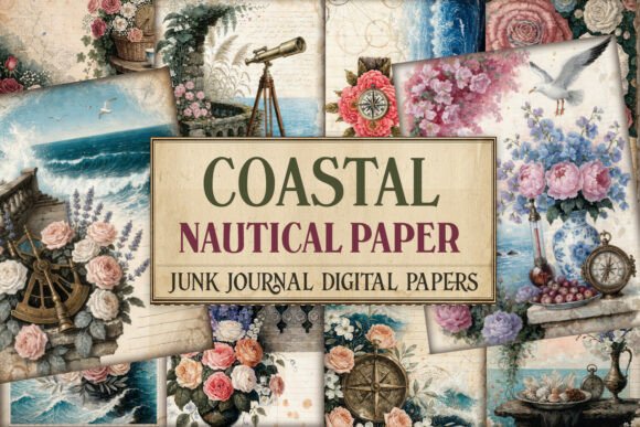 Coastal Nautical Junk Journal Paper
