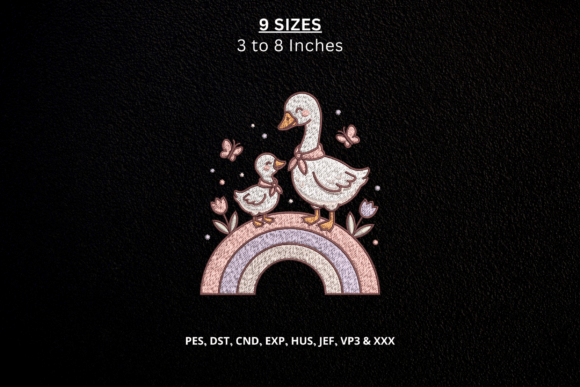 Cute Goose & Gosling Rainbow Machine