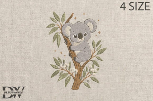Cute Koala Embroidery Design