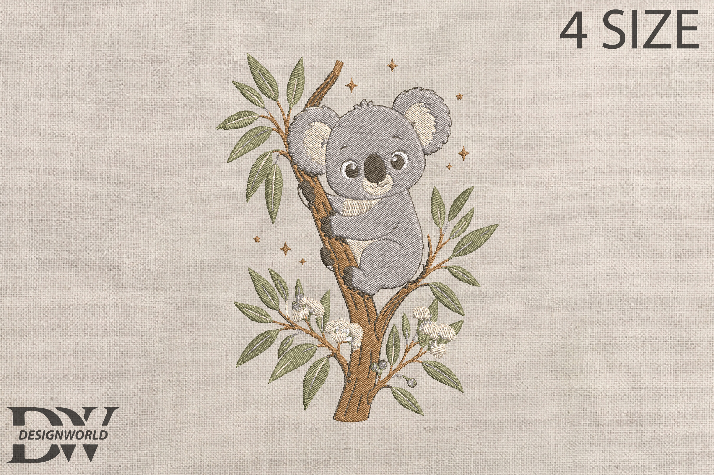 Cute Koala Embroidery Design