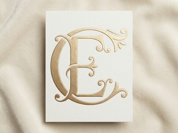 EC Elegant Monogram Logo SVG