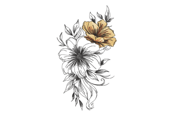 Floral Sketch Style