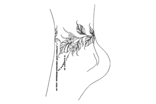 Floral Waistline Outline · Creative Fabrica