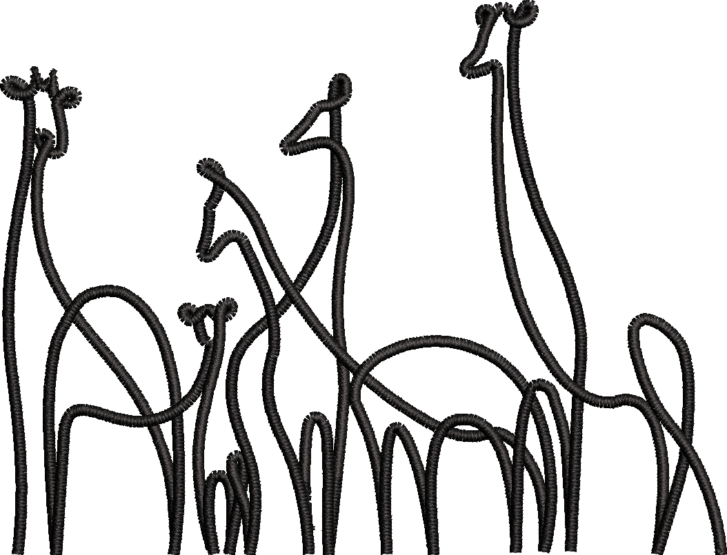 Giraffe Machin Embroidery Design