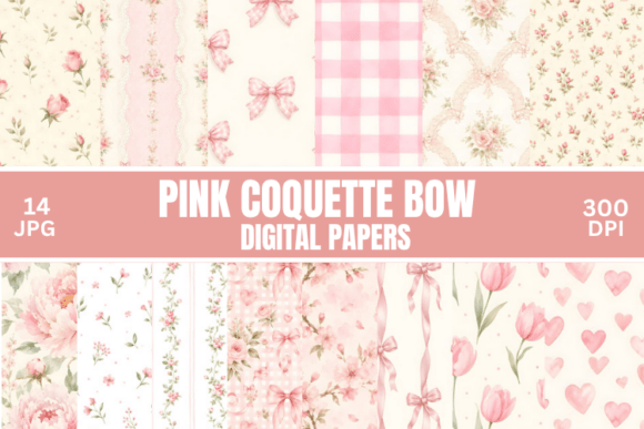 Grandmillennia Pink Coquette Bow Pattern