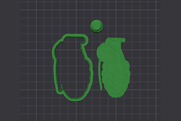 Grenade Cookie Cutter STL Files - 3D Printable Novelty Baking - Image 2