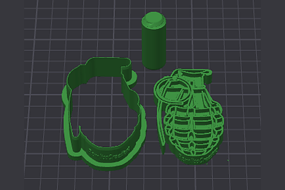 Grenade Cookie Cutter STL Files - 3D Printable Novelty Baking - Image 3