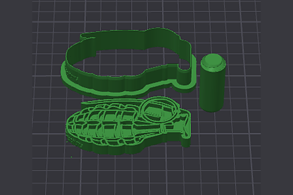 Grenade Cookie Cutter STL Files - 3D Printable Novelty Baking - Image 4