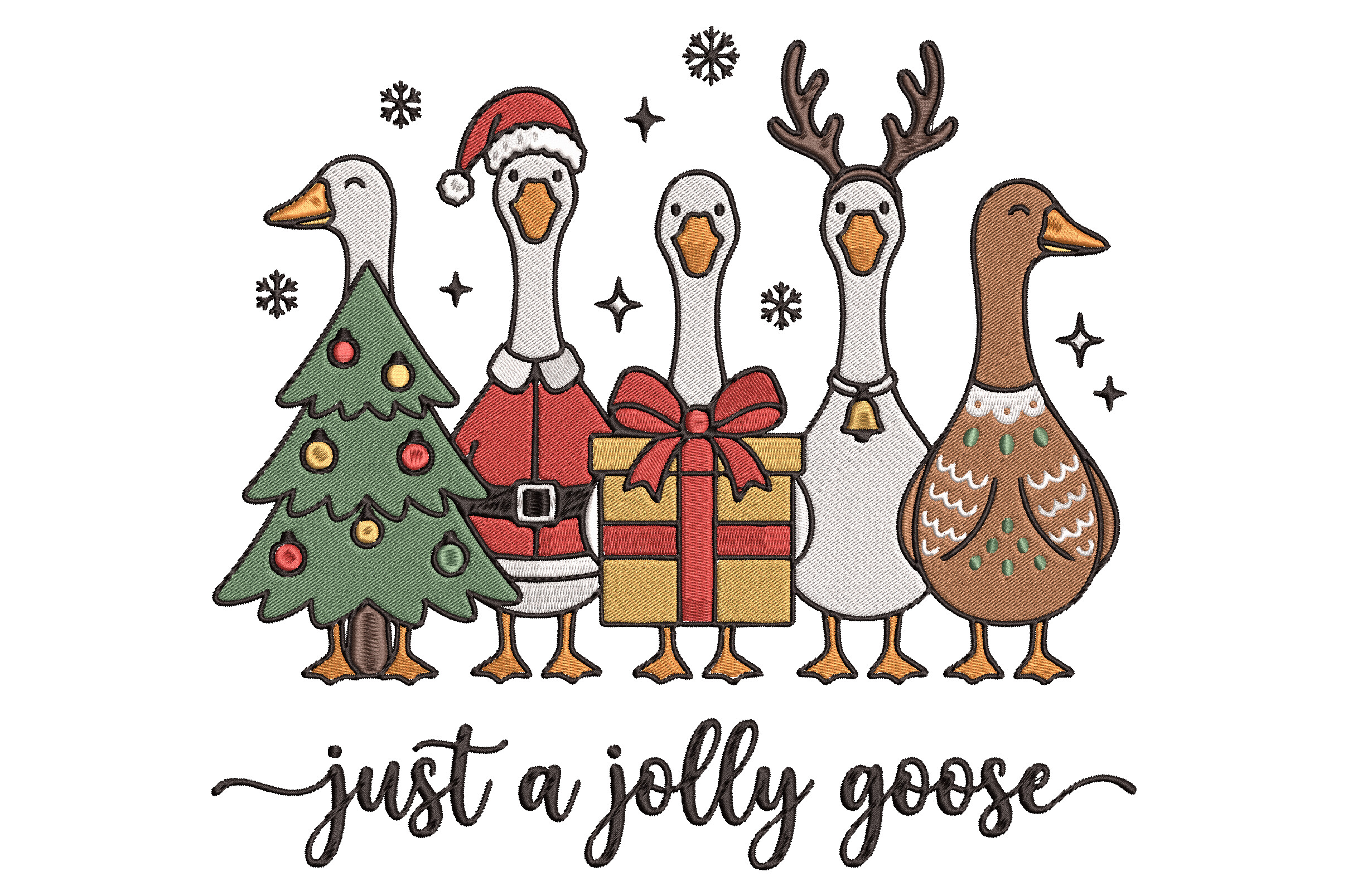 Just a Jolly Goose Christmas Embroidery - photo 1