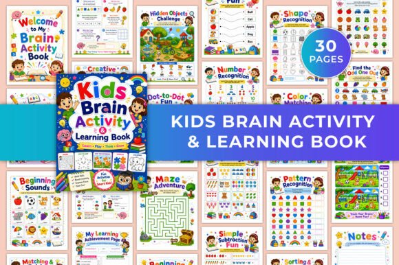 Kids Brain Activity & Learning Book KDP