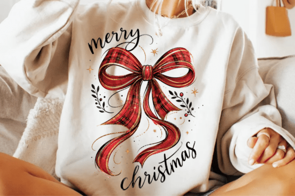 Merry Christmas Bow Png, Christmas PNG Graphic Illustrations By The Moon SVG