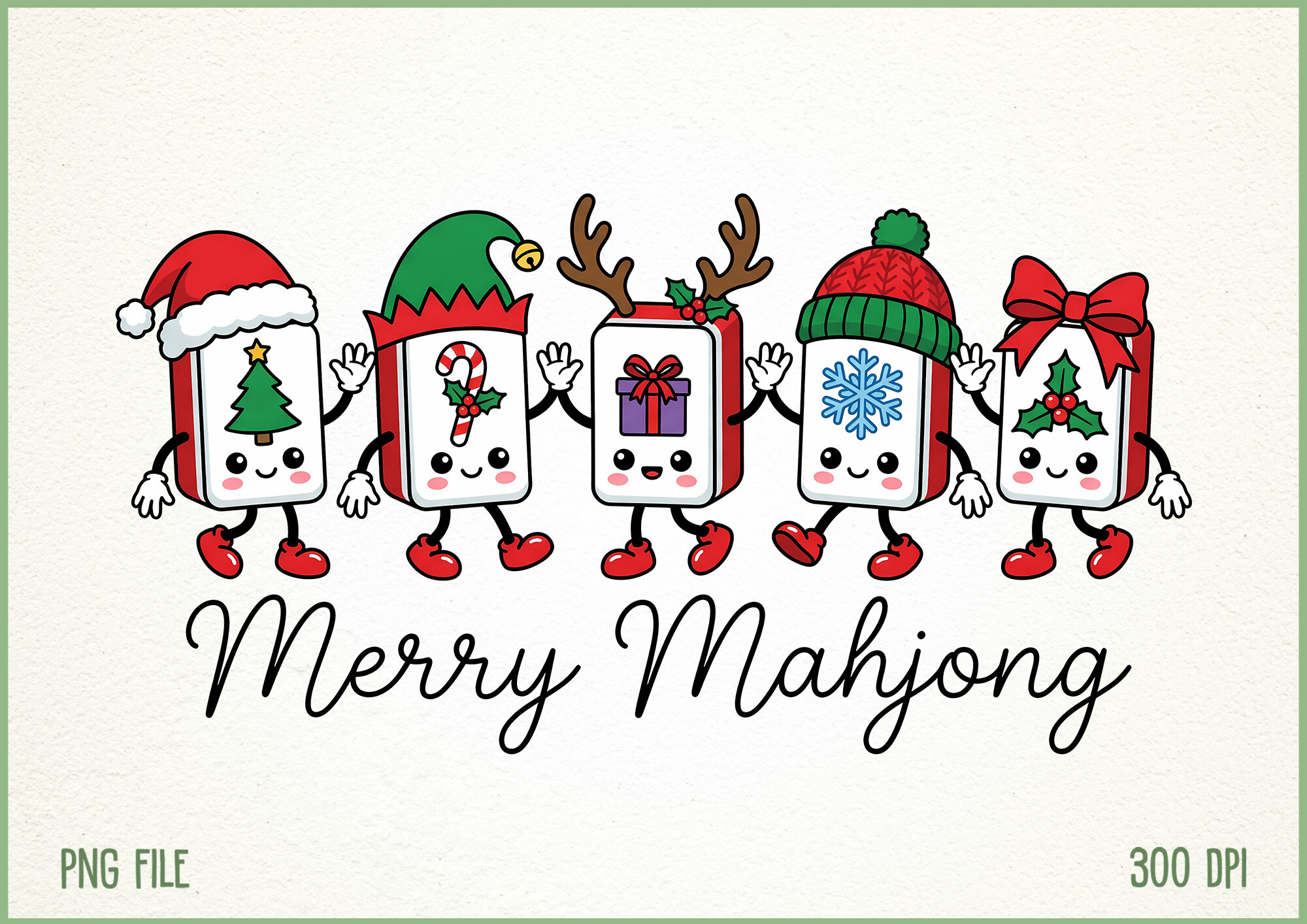 Merry Mahjong Christmas PNG