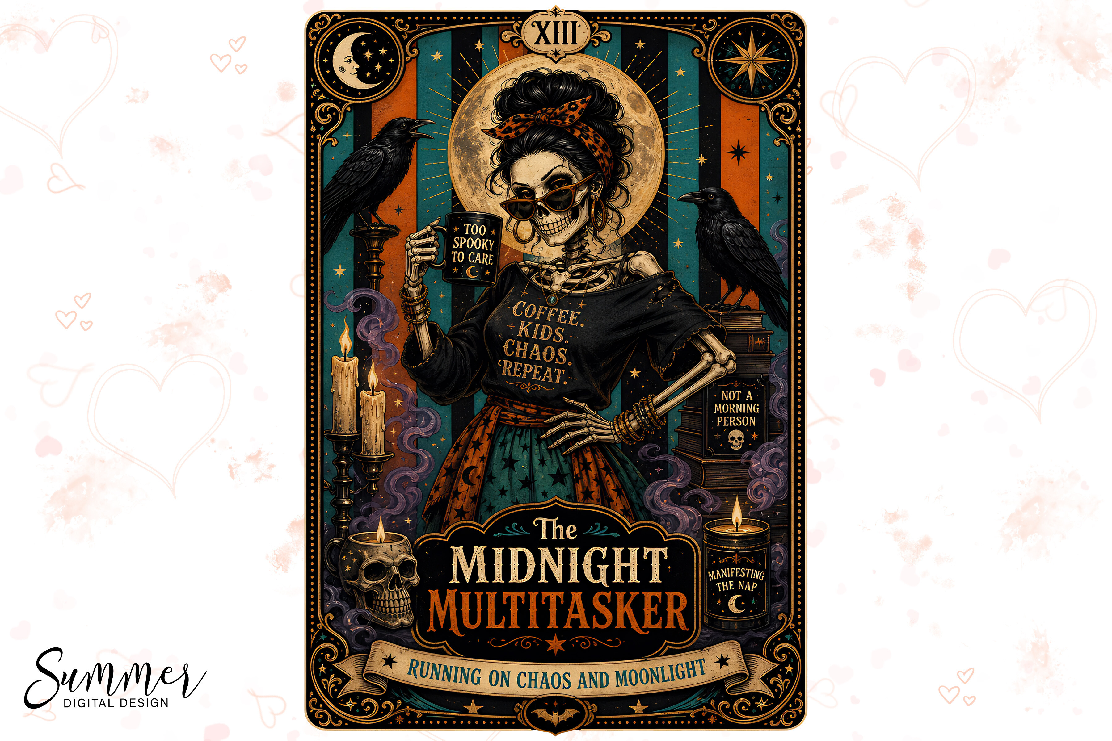 Midnight Multitasker Sarcastic Skeleton