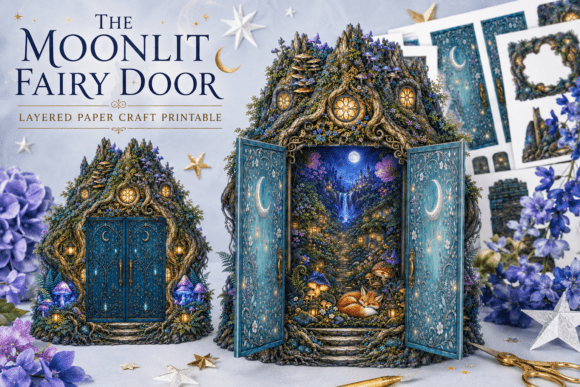 Moonlit Fairy Door Printable