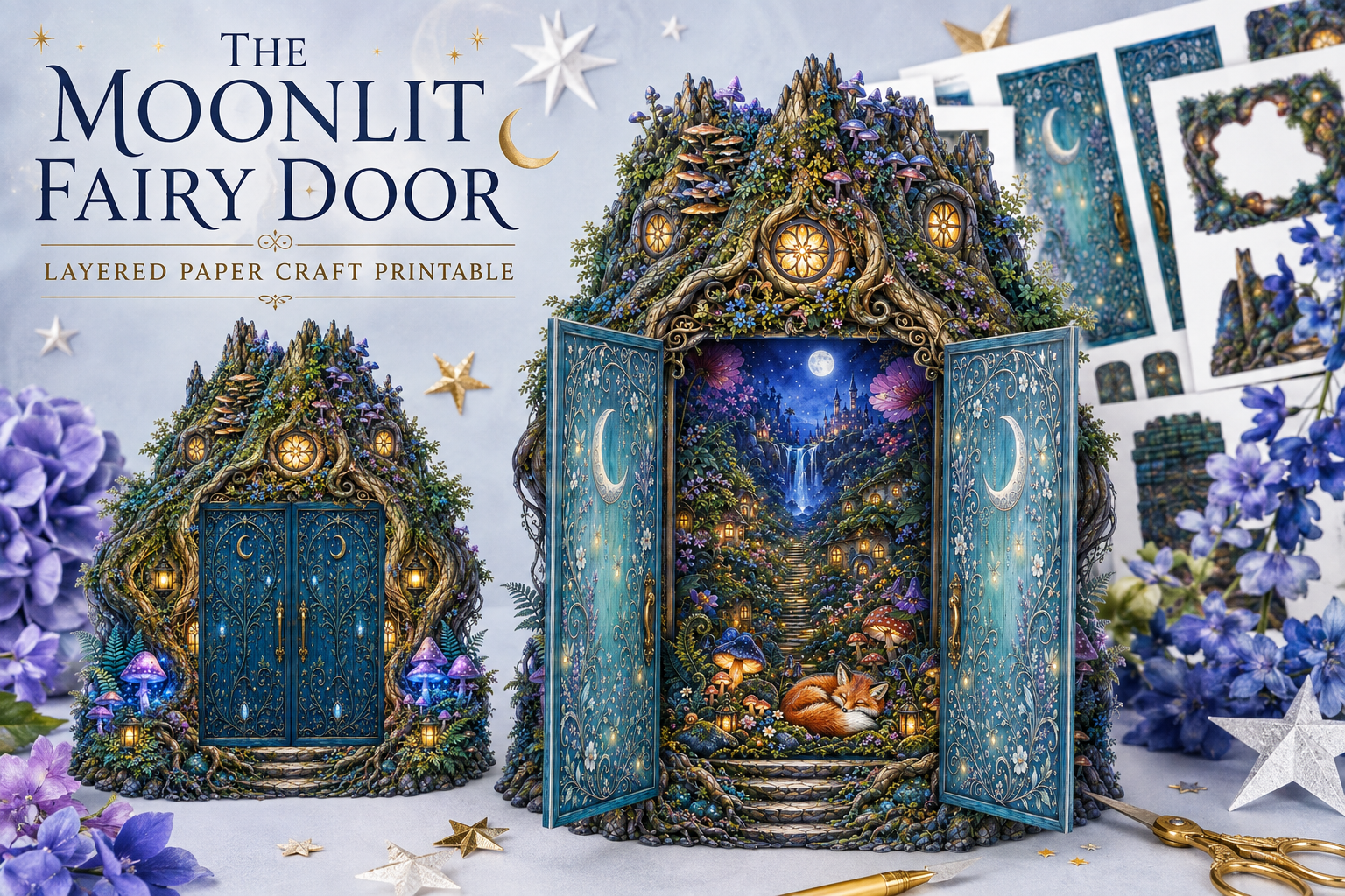 Moonlit Fairy Door Printable