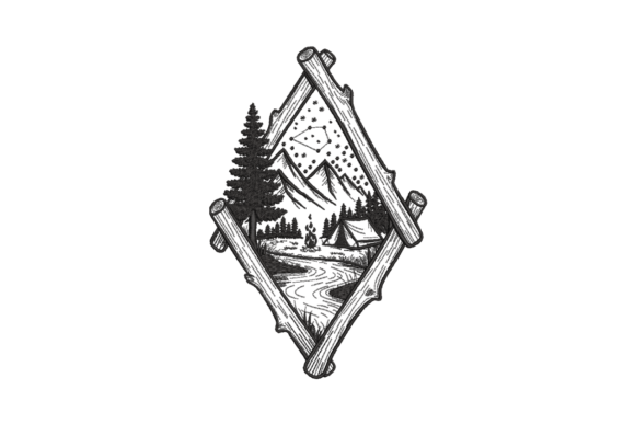 Mountain Camping Sketch