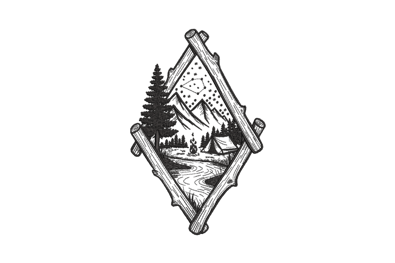 Mountain Camping Sketch