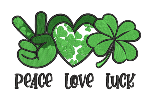Peace Love Luck Shamrock