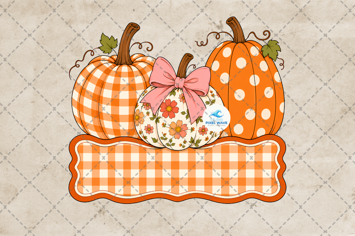 Personalized Kids Name Fall Pumpkin Png
