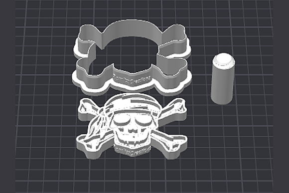Pirate Skull Cookie Cutter STL | 3D Printable Pirate Treasure Hunt Decor - Image 4