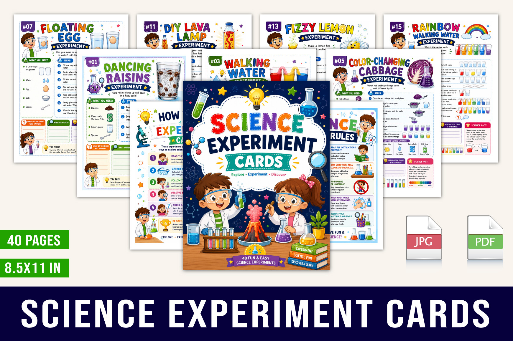 Science Experiment Cards
