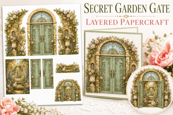 Secret Garden Gate Papercraft