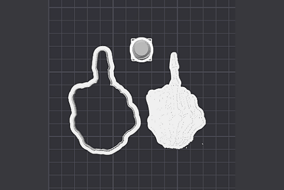 Skeleton Middle Finger Cookie Cutter STL | 3D Printable Digital File - Image 2