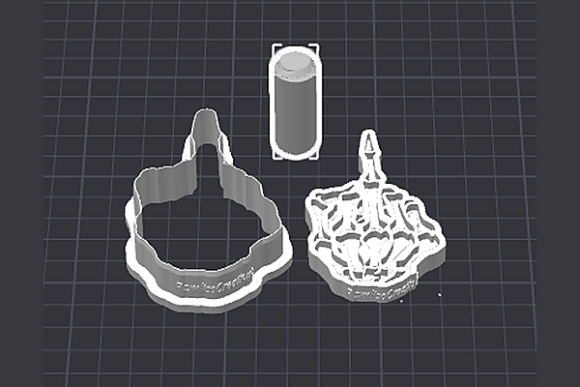 Skeleton Middle Finger Cookie Cutter STL | 3D Printable Digital File - Image 3