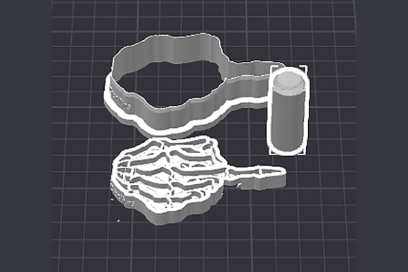 Skeleton Middle Finger Cookie Cutter STL | 3D Printable Digital File - Image 4