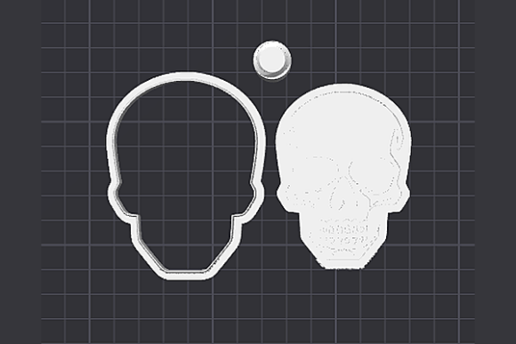 Skull Cookie Cutter STL | 3D Printable Halloween Treat Mold - Image 2