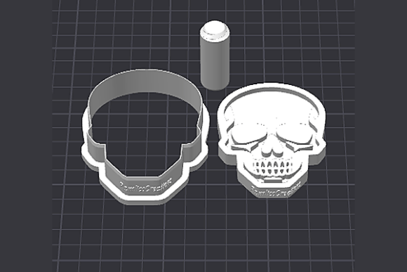 Skull Cookie Cutter STL | 3D Printable Halloween Treat Mold - Image 3