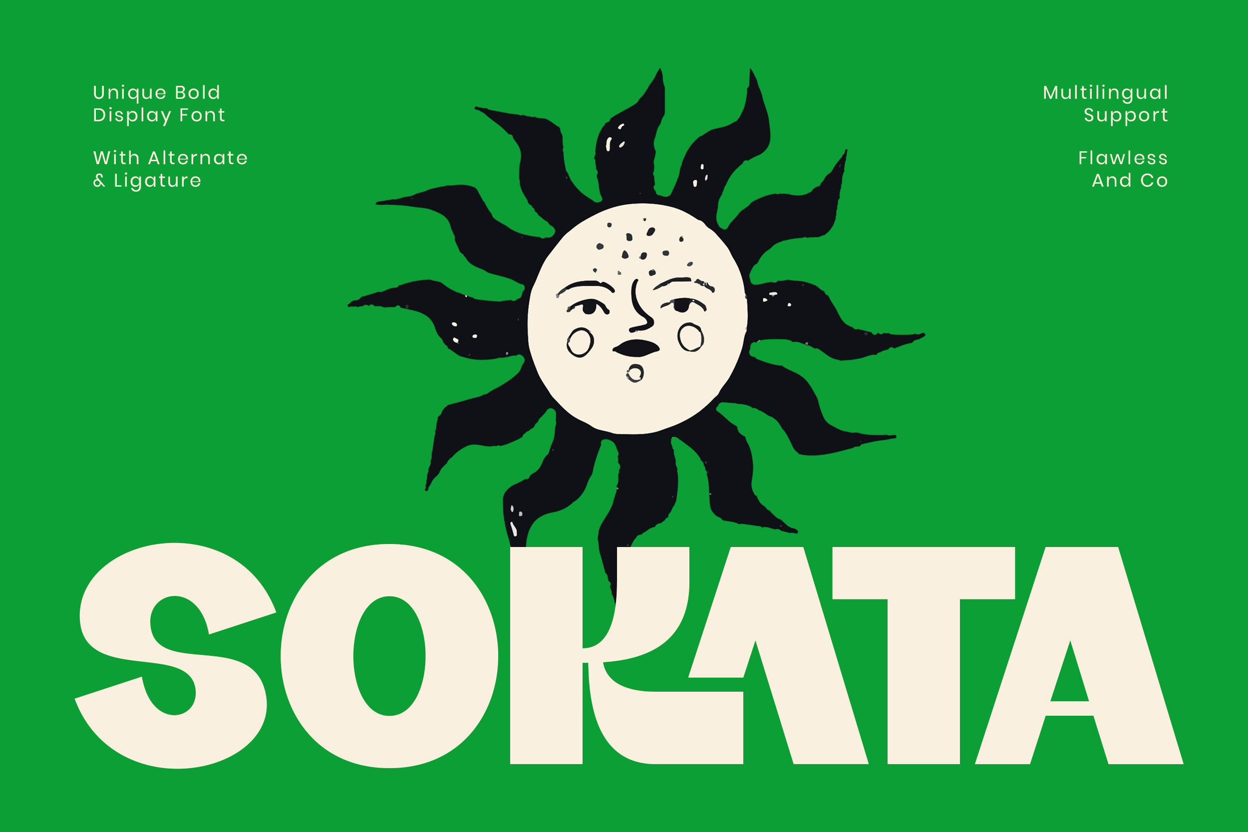 Sokata preview: bold display poster typeface