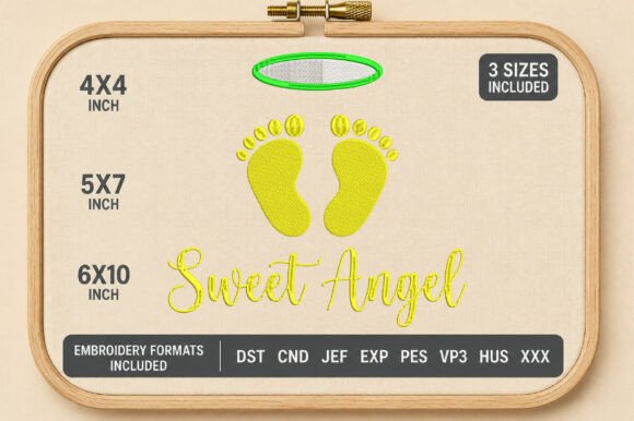 Sweet Angel Machine Embroidery Design