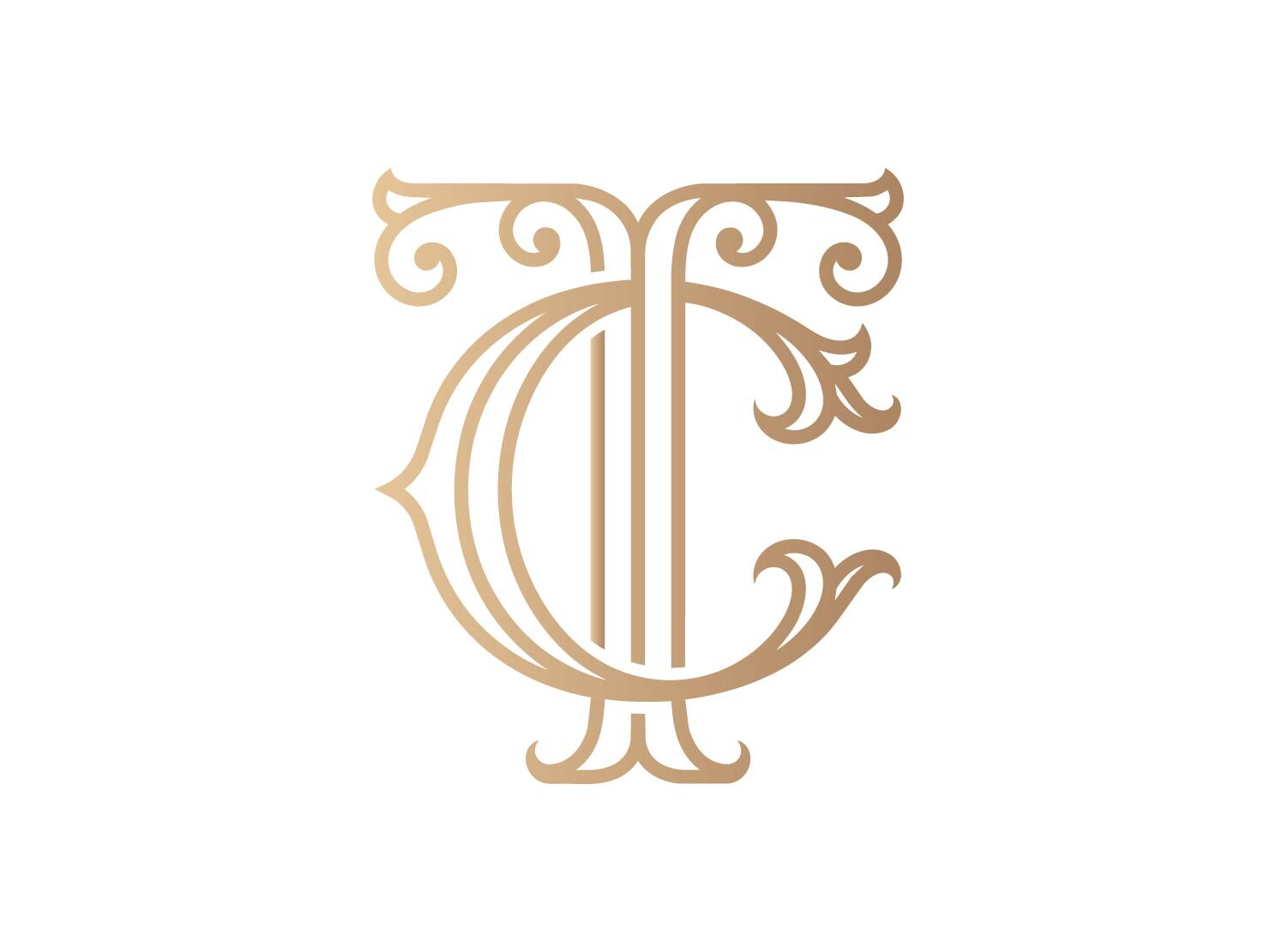 TC Monogram Logo Elegant T C Initials