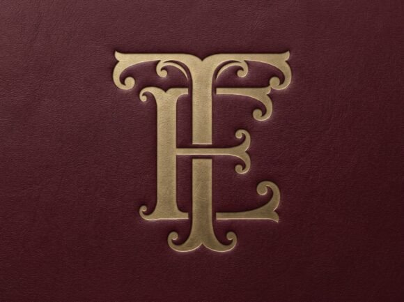 TE Initial Monogram Logo Elegant T E