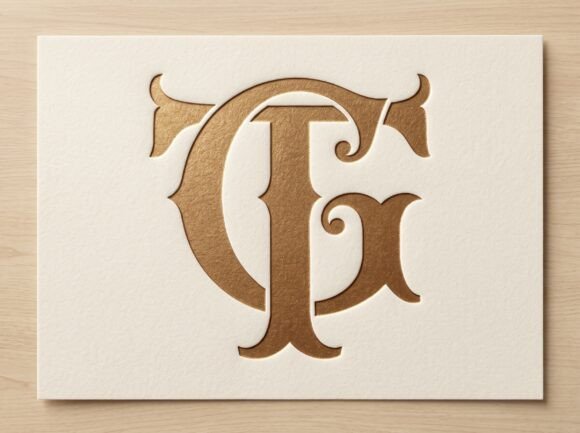 TG Monogram Logo Elegant T G Initials