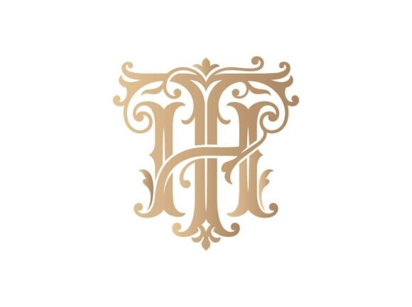 TH Elegant Monogram Logo SVG
