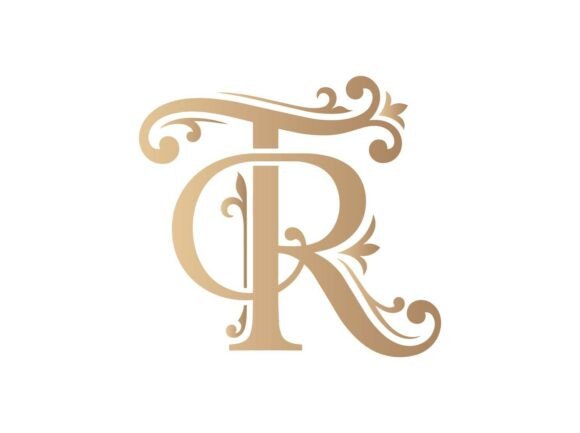 TR Elegant Initial Monogram SVG