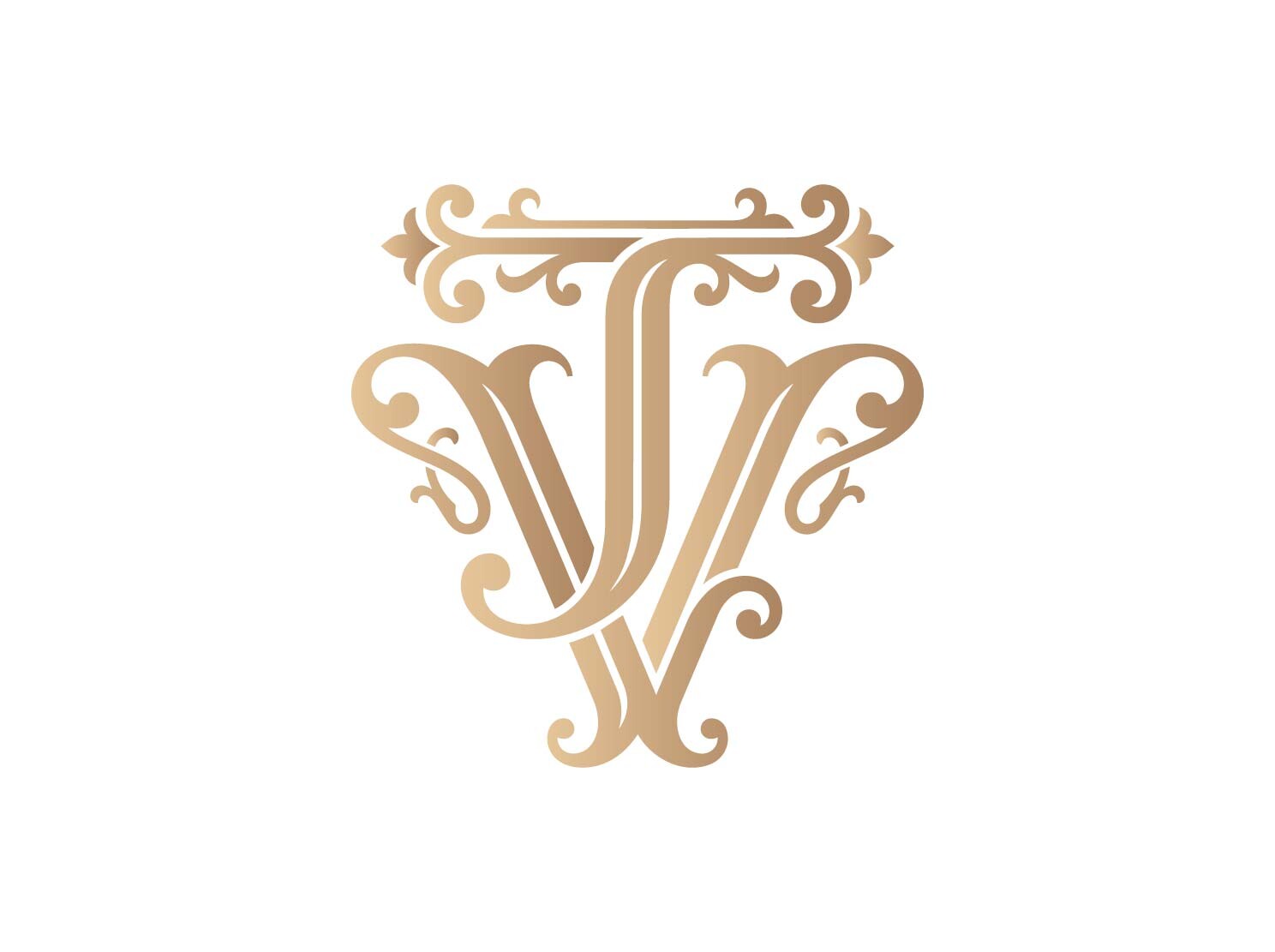 TV Elegant Monogram Logo SVG