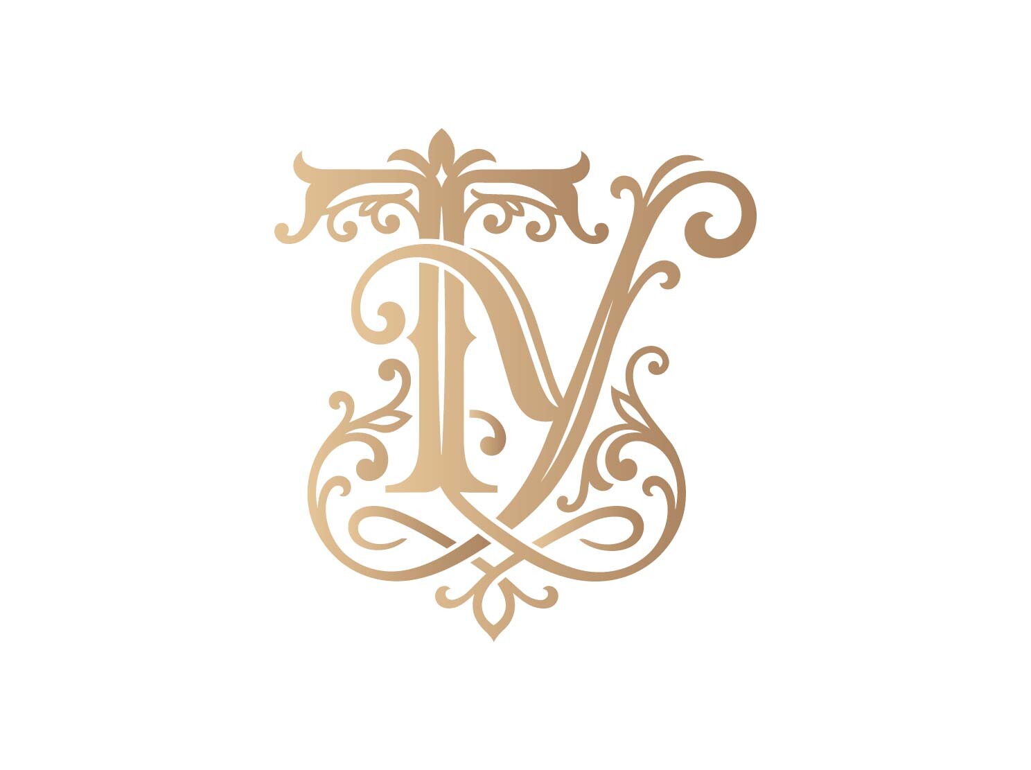 TY Luxury Initial Monogram SVG