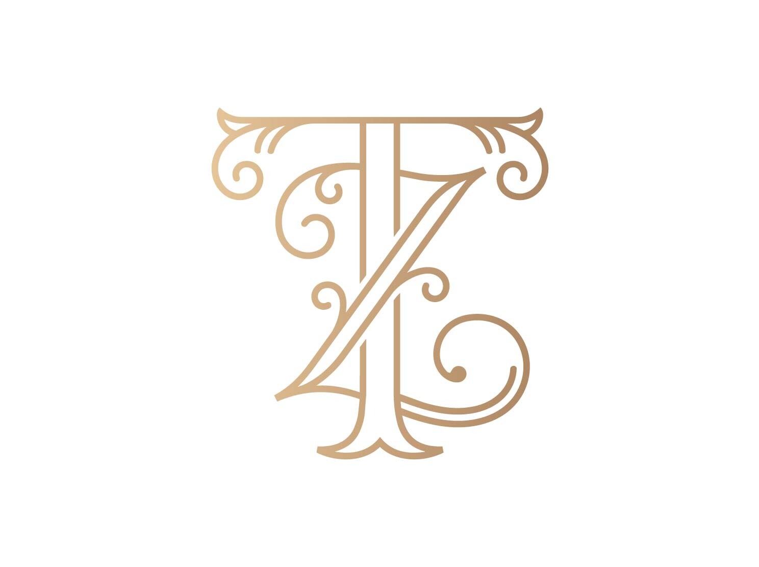 TZ Luxury Initial Monogram SVG