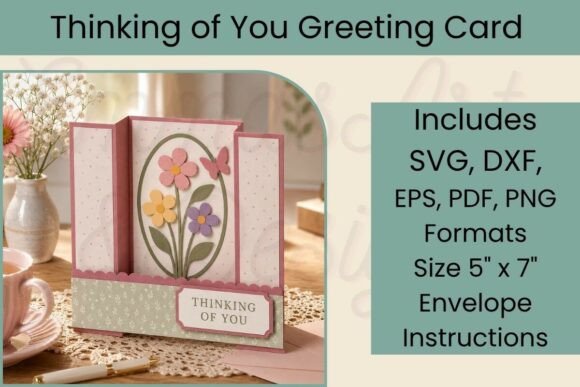 Thinking of You 3D Box Centre Card SVG